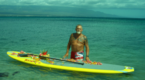 Here Kaleo is about to begin spreading ashes at sea